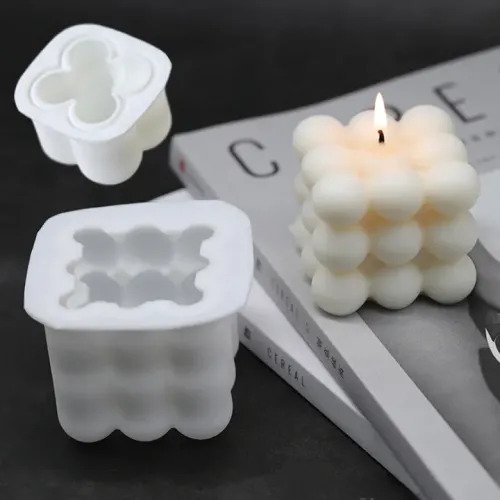 3D Cube Silicone Candle Mold