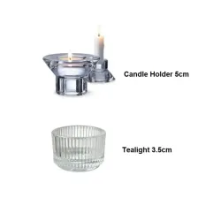 Clear Glass Small Candle Tealight Holder