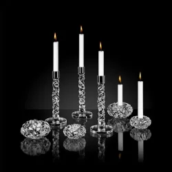 Crystal glass European household luxury candle holder