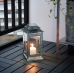 BEFÄSTA Lantern for candle, indoor/outdoor, galvanized, 29 cm (11 ")