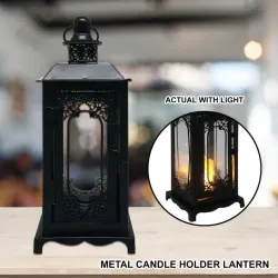 Black Metal Candle Lantern