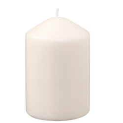 LÄTTNAD Unscented block candle, natural, 10 cm (4 ")
