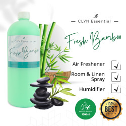 CLYN Essential Fresh Bamboo Humidifier/Diffuser Scent, Water-Based Air Freshener (1000ml)