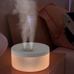 400ml-1L New Portable Mini Air Humidifier Double Nozzle Cool Mist Aroma Diffuser with Night Light